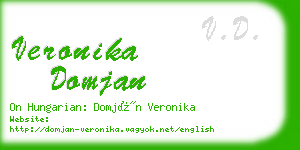 veronika domjan business card